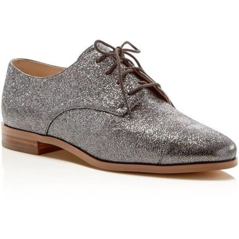 Womens MICHAEL Michael Kors Pierce Lace-up Oxfords - Gunmetal sparkle size 8